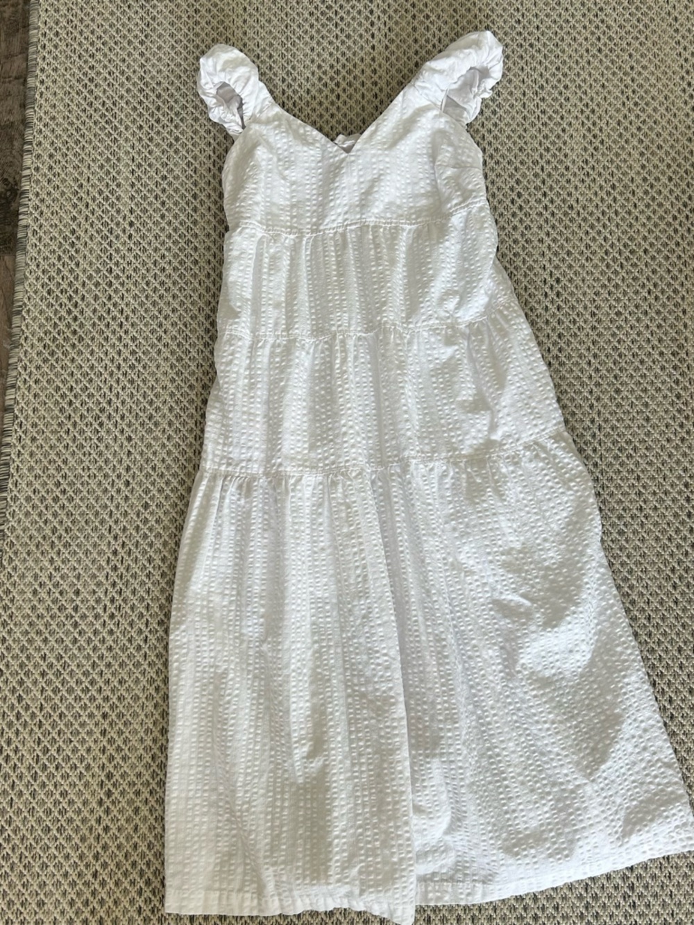 Old Navy White Smocked  Maxi Dress